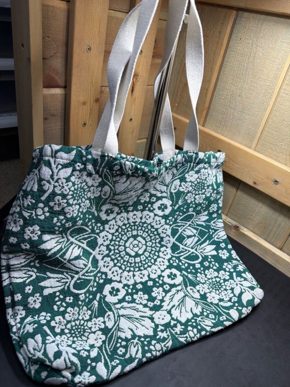 Hendeer Across The Universe Green Woven Tapestry Boho Tote Shoulder Bag Womens